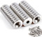 Keukenket 30 Stück Extra Stark 10x3mm Neodym Magnete mit Loch, Schrauben, Senkungsdurchmesser 3mm, Rund, Silber, Magnet für Magnettafel, Küchenschrank, Pinnwand, Magnetboard, Küche, Büro