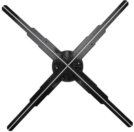Ventilador de Holograma 3D, Proyector de Holograma 3D de 17,7 Pulgadas con 510 Cuentas de Luz LED, Máquina de Publicidad con Pantalla de Ventilador LED de 4 Aspas (Enchufe de la