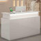 HARELA Rezeptionstheken, Empfangstheke Mit 1 Schubladen Und 1 Schrank, Mit Tastaturschublade, Laden-Theke, Verkaufstheke, Für Salon Empfangsraum Kasse, Lobby(White,120cm/47.2in)