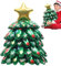 Globo de Navidad, globo de Navidad, grandes decoraciones navideñas, globo de acero para árbol de Navidad 4D, accesorios de Navidad para y césped