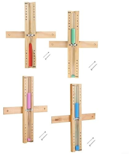 Sablier de 15 minutes en bois rotatif pour sauna, salle de classe, yoga ou salle d'exercice (rose)
