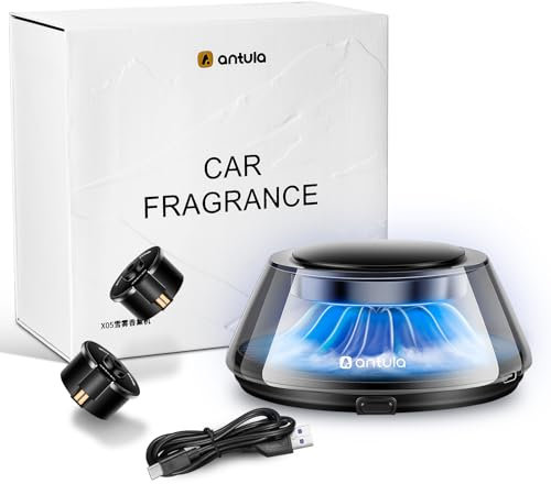 Kwak's Auto Lufterfrischer Diffuser für Fahrzeug Dashboard, Ätherische Öle Smart Automatische Diffuser mit Verstellbarer Intensität