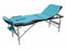 Mucola Massageliege 3 Zonen Tattooliege Aluminium | klappbar und höhenverstellbar | Portable Massagebank inkl. Zubehör Kopfstütze, Armlehnen und Tragetasche - Schwarz/Türkis