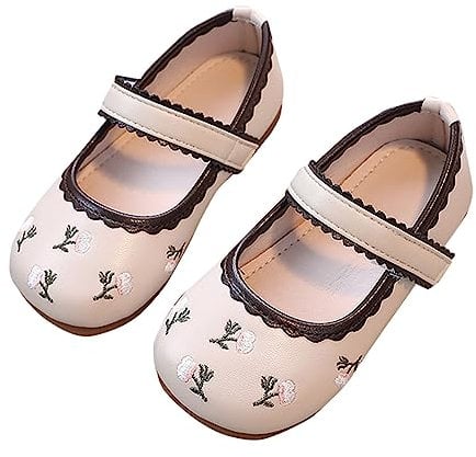 OBiQuzz Women's Black Trainers Mary Jane Ballet Flower Girl Wedding Ballerina Flat School Shoes Sports Shoes Boys 39, White, 12 UK Child