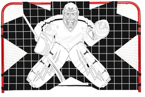 JINGLING Hockey -Netto -Torwartziel, Hockey -Torwart Ziel - Tutor der Schützengenauigkeit | Hockey -Netzziele befestigen an jedem Metall -Ziel für das Training im Freien im Freien, das Accessoire im