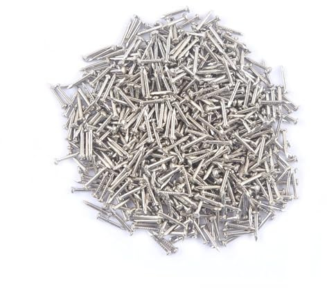 huruirui 1.5X20mm Petits Clous,500pcs Petits Clous Bois en Fer pour Photo Clous pour Photo Suspendus Meubles de Travail du Bois DIY Clous Bricolage Images Décoratifs Clous Argent