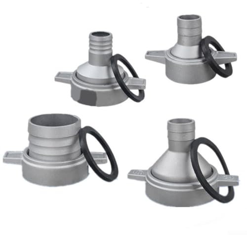 Connecteur de pompe à eau en aluminium avec joint en caoutchouc compatible avec différentes tailles de tuyau pour une fonction optimale (5,1 cm à 3,8 cm)