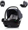 Chipolino i-Size Babyschale Duo Smart Gruppe 0+, Kissen, verstellbare Kopfstütze, Farbe:grau dunkelgrau