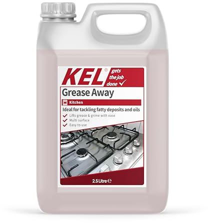 KEL Grease Away Spray Heavy Duty Degreaser, 2.5 Litre | Simple & Strong Kitchen De-greaser, Multi Use for Any Surface, Removes Fat & Oil Easily