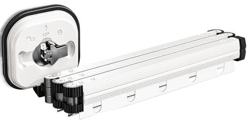 ILESTDG CASA Corner EspaceCloth Sèche-Tout Mural – Séchoir À Linge en Alliage D'aluminium (Blanc,Un Paragraphes(59CM))