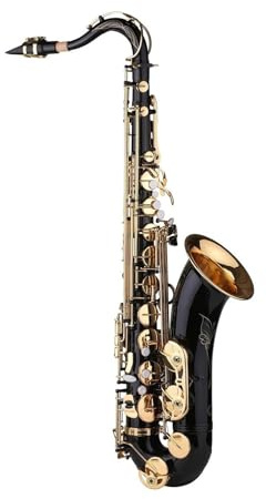 Saxophone B-Tenorsaxophon Schwarz Lackiert Inklusive Instrumentenkoffer