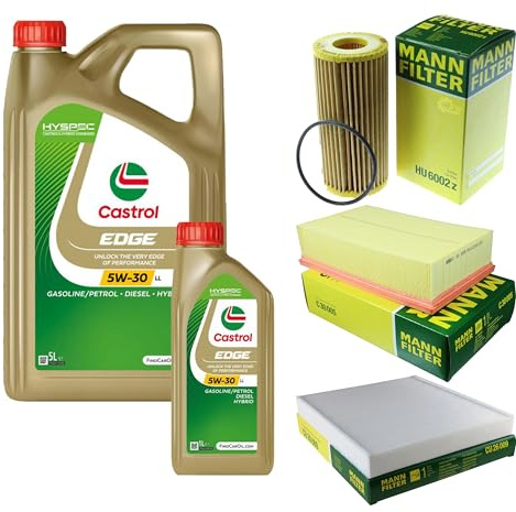 EISENFELS Filter Set Inspektionspaket 6 Liter Motoröl EDGE Titanium FST 5W-30 LL Innenraumfilter Luftfilter Ölfilter