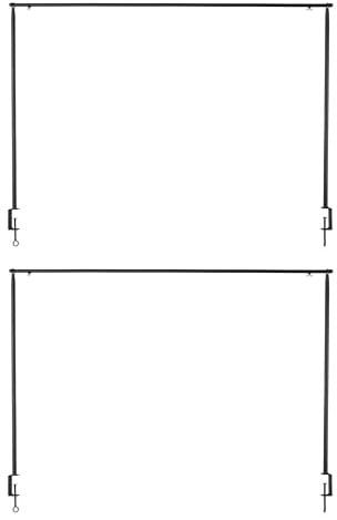 degawo 2er Set Tisch Deko Stange Klemme Gestell Deko Metall schwarz ausziehbar Tafel 115,5-210 cm