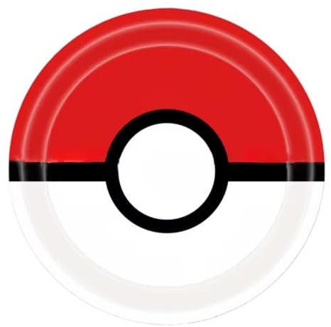 Pokémon Party Supplies | Paper Plates | Party Tableware | 17cm Plate (Pokeball)