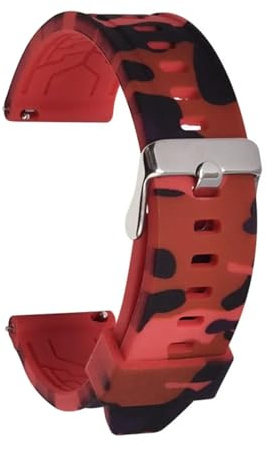 Watch Strap Camo Silicone Rubber Watch Strap Men's Sports Universal Bracelet 18mm 20mm 22mm Replacement Watchband Accessories