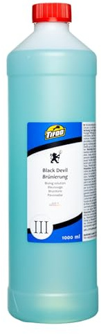 Hochwertiges Brüniermittel (1000 ml) - Konzentrat für Kalt- und Tauchbrünierung - Stahl, Eisen und Guss einfach selbst chemisch brünieren - Brünierung