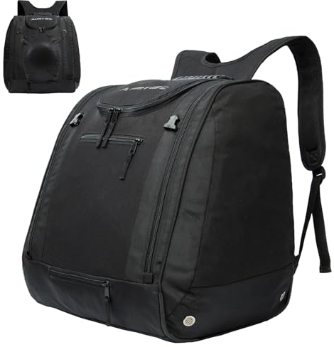 Aumtisc Borsa per Scarponi da Sci Grande Zaino per Stivali da Sci Include Giacca Casco Occhiali Guanti e Accessori