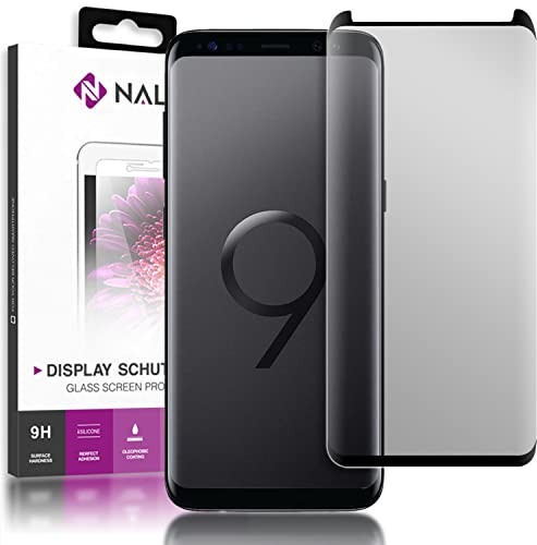 NALIA Sicht-Schutzglas kompatibel mit Samsung Galaxy S9 Plus, Anti Spy Blick-Schutz Glas Privacy Filter Full-Cover 9H Displayschutz-Folie, Screen Phone Protector Volle Bildschirm Display-Abdeckung