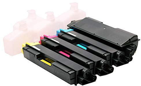 ABC Kompatibles Set 4X Toner für Kyocera TK-580 für Kyocera Ecosys P6021 P6021cdn FS-C5150 FS-C5150DN P 6021 P 6021cdn FS C5150 FS C5150DN FSC5150 FSC5150DN TK580 TK-580K TK-580C TK-580M TK-580Y