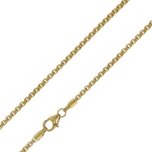 trendor Venezianer Kette 585 Gold 14 Karat Breite 2,0 mm goldene Kette für Damen, elegante Geschenkidee, zauberhafte Goldkette aus Echtgold, 75166-45 45 cm