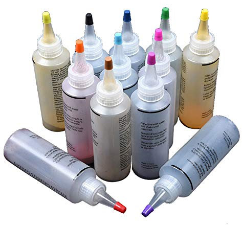 Kit di tinture per tessuto, 12 colori, non tossico, tintura permanente, tintura per tessuti, camicie, per familiari, amici e bambini
