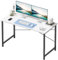 CubiCubi Schreibtisch Kleiner Tisch Computertisch, 120 x 48 x 75 cm Home Office Schreibtisch, Moderner Schlichter Stil PC-Schreibtisch für Zuhause, Büro, Studium, Schreiben, Vintage, Weiß