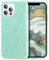 MILPROX iPhone 12 Pro Hülle, iPhone 12 Hülle Glitzer Schutzhülle Bling DREI-Schicht-Hybridstruktur Slim Kristallklar schützende Hülle kompatibel mit iPhone 12/12 Pro 6.1 - Grün