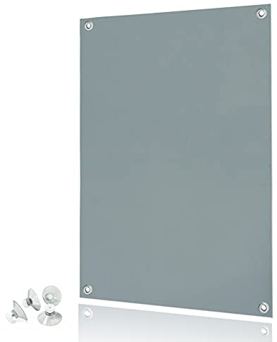 Rollmayer Dachfensterrollo Thermo Rollos Sonnenschutz mit Saugnäpfen ohne Bohren für Velux Fenster Verdunkelungs Rollo Dachfensterrollo Verdunkelungsrollo (S08-96x115cm - Grau)