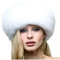 Acrawnni Damen Mütze mit Kunstfell, russisch, dick, warm, für den Winter, warm, weiß, Einheitsgröße