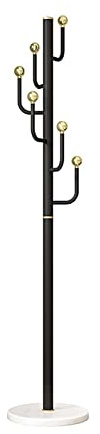 Portemanteau sur Pied Plancher debout étagère de manteau en forme de pôle debout couloir couloir couloir de chambre à coucher coulage de couchage ménage metal marbre coach de service lourd Porte-mante