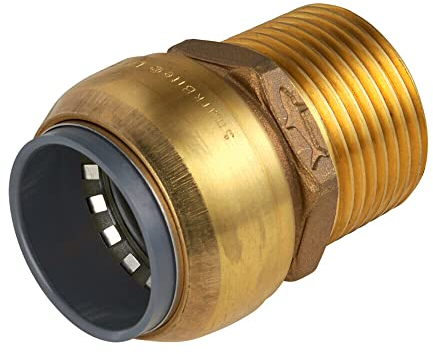 Druckluft-Rohr Schnell-Steckverbinder PEX-Rohr Schlauch Messing-Steckfitting SharkBite (Einschraubverbinder (Sharkbite), 3/4 x 22)