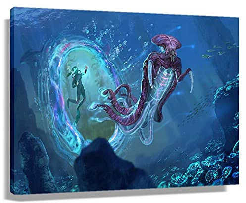 Poster und Drucke 30x50cm Subnautica Spiel Onations Anime Print Bilderbilder für Wohnzimmer Schlafzimmer Dekoration Kein Rahmen