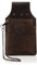 Leder Kellnerset Kellnerholster + Kellnerbörse (182A) Börse Halfter Tasche Braun Neu