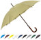 SoulRain Regenschirm mit klassischem Holzgriff, automatisches Öffnen, winddicht, transparent, unzerbrechlich, 121,9 cm, (Beige)