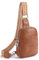 Telena Bauchtasche Damen, Damen Umhängetasche Klein Crossbody Bag PU Leder Sport Schultertasche Stylisch Sling Bag,Braun
