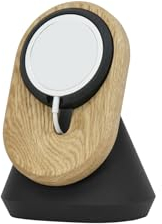 Oakywood Phone Holder Desk - Phone Stand for Desk – Handcrafted Wooden Mobile Phone Stand & Holder – Compatible with MagSafe & iPhone 12–16 Models – 10.4x8.1x13.9cm/4.1x3.2x5.5’ – Oak