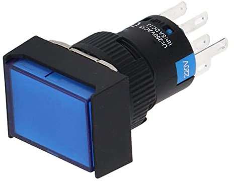 Interrupteur à Bouton-poussoir, Boîtier ABS 25 Pièces Interrupteur à Bouton-poussoir 220V avec Voyant de Contrôle pour l'alimentation électrique