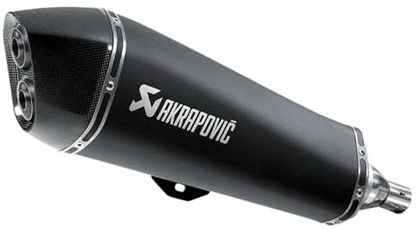 POT MAXISCOOTER AKRAPOVIC POUR PIAGGIO 500 MP3 HPE 2008+, MP3 LT 2008+, MP3 2008+ (SILENCIEUX SEUL BLACK) (S-PI4SO3-HRSSBL) (HOMOLOGUE CE)