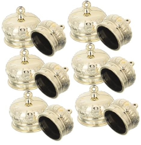 50 Stück DIY Kugelanhängerkappen Aus Kunststoff – Leicht, Kompakt Und Vielseitig Für Bastelprojekte Und Weihnachtsdekorationen – Golden