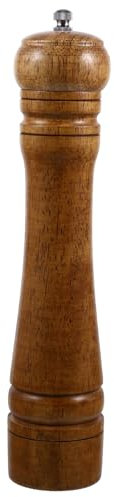Ciieeo Molino De Pimienta De Madera De 10 Pulgadas, Ajustable Con Mangos Resistentes Y FáCil De Usar, Ideal Para Mantener La Frescura De La Pimienta