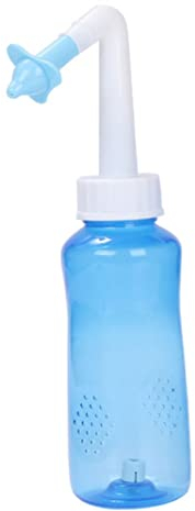 Naisicatar Botella de enjuague sinusal neti Pot 300 ml Riego nasal Nariz Lavado de limpiador Presión Irrigación nasal para adultos y niños