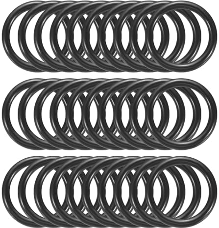 PATIKIL 30 Stück Traumfänger Ringe, Kunststoff-Ringe zum basteln Makramee Blumenkranz Rundring für Heim Auto DIY Handwerk Hochzeit Wanddekorationen, Schwarz