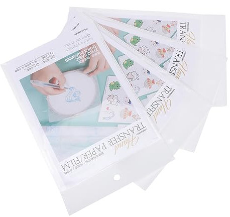 SHINEOFI Wasserlösliche Stickfolie Transferpapier Selbstgemacht 16 Stück Transparent Stickerei Stabilisierung Handarbeiten Zubehör