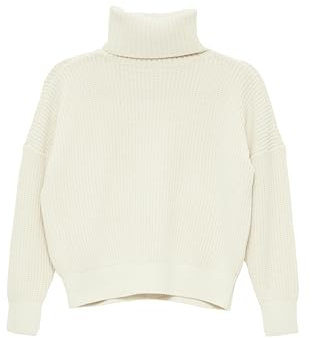 s.Oliver Junior Mädchen 2153053 Pullover mit Rollkragen, Weiß 805, 146/152