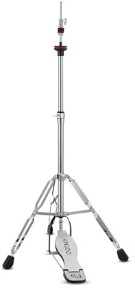 HiHat-Ständer, Hut-Beckenständer, hoher Hutständer mit glattem Pedal, Übungshohut, passend für 20,3 cm, 25,4 cm, 33 cm, 35,6 cm, 35,6 cm, 40,6 cm, 45,7 cm