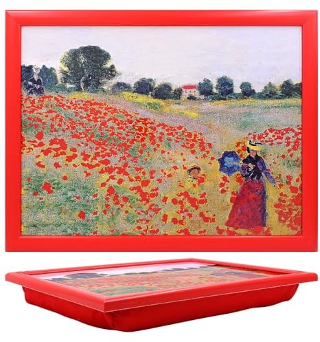 Claude Monet Knietablett The Poppy Field Near Argenteuil für Laptops, Basteln, Nähen und Heimdekoration