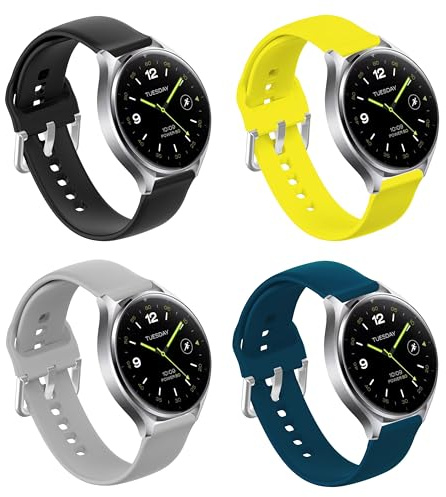 SMYAOSI 20mm Cinturino Compatibili con Xiaomi Watch 2 Strap, Silicone Braccialetto di Ricambio Sportivo Cinturino per Xiaomi Watch 2 Watchband