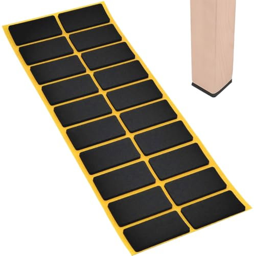 20 pezzi 20x40 mm Tappetini antiscivolo, spessore 2,5 mm, piedini adesivi antisdrucciolo in gomma espansa EPDM, per fissare i mobili in posizione e proteggere il pavimento.