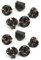 Glanhbnol T10 LED-Drehsockel für Armaturenbrett, Instrumentententafel, Cluster-Sockel, Lampenfassung, Sockel, 10 Stück