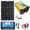 Solar Powerr System – Kit de panneau solaire | Contrôleur et onduleur de panneau solaire 3000 W, écran LCD 220 V et kit de contrôle, charge rapide, double ports USB, kit complet de panneau solaire